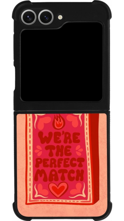 Coque Samsung Galaxy Z Flip6 - Silicone rigide noir Saint Valentines Day 26 Perfect Match