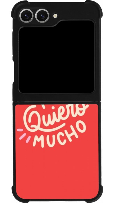 Coque Samsung Galaxy Z Flip6 - Silicone rigide noir Saint Valentines Day 26 Te quiero mucho