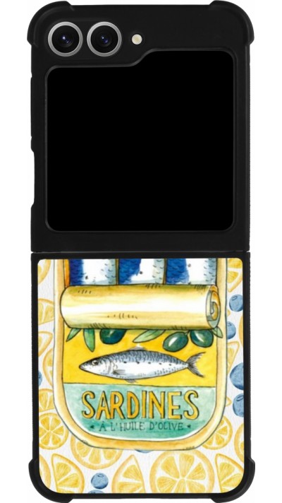 Coque Samsung Galaxy Z Flip6 - Silicone rigide noir Sardines in oil 2026
