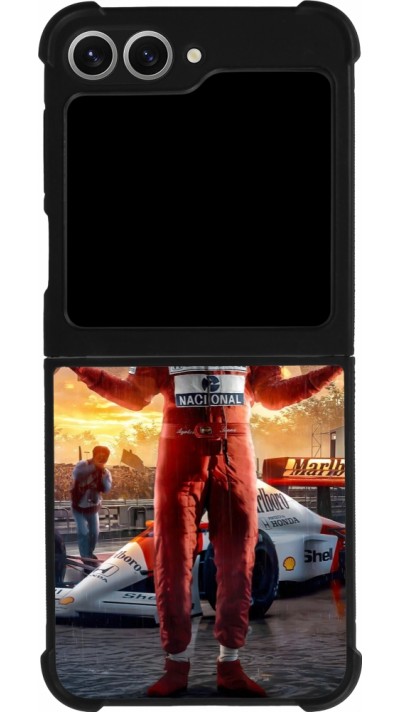 Coque Samsung Galaxy Z Flip6 - Silicone rigide noir Senna The King of Rain