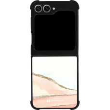 Coque Samsung Galaxy Z Flip6 - Silicone rigide noir Shimmering Orange