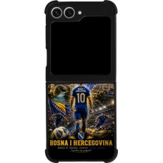 Coque Samsung Galaxy Z Flip6 - Silicone rigide noir Football Bosnie-Herzégovine splash 2026