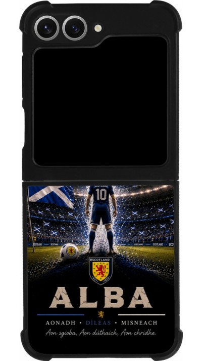 Coque Samsung Galaxy Z Flip6 - Silicone rigide noir Football Écosse splash 2026