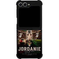 Coque Samsung Galaxy Z Flip6 - Silicone rigide noir Football Jordanie splash 2026