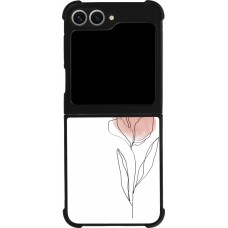 Coque Samsung Galaxy Z Flip6 - Silicone rigide noir Spring 23 minimalist flower