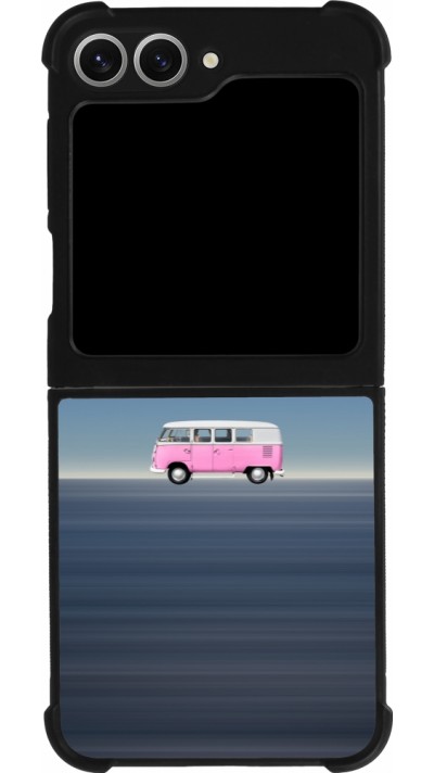 Coque Samsung Galaxy Z Flip6 - Silicone rigide noir Spring 23 pink bus