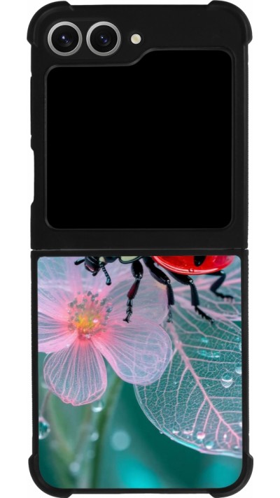 Coque Samsung Galaxy Z Flip6 - Silicone rigide noir Ladybird in bloom Spring 2026