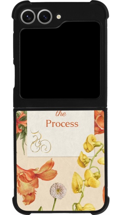 Coque Samsung Galaxy Z Flip6 - Silicone rigide noir Trust the process Spring 2026