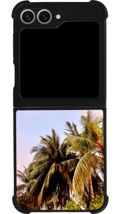 Coque Samsung Galaxy Z Flip6 - Silicone rigide noir Summer 2023 palm tree vibe