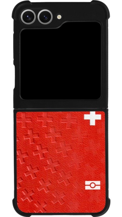 Coque Samsung Galaxy Z Flip6 - Silicone rigide noir Swiss Passport