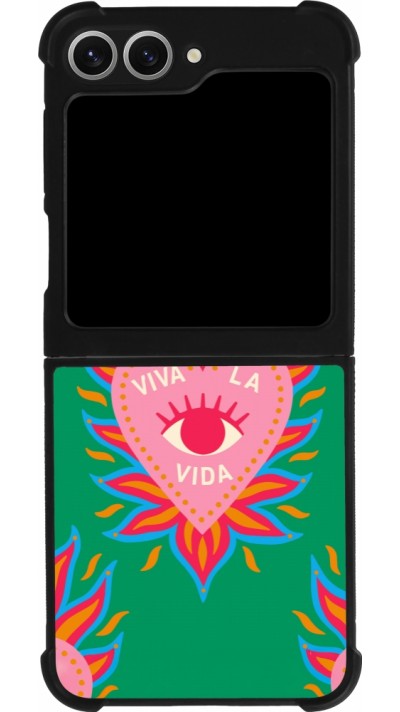 Coque Samsung Galaxy Z Flip6 - Silicone rigide noir Viva la vida 2026