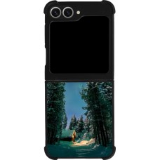 Samsung Galaxy Z Flip6 Case Hülle - Silikon schwarz Winter 22 Northern Lights