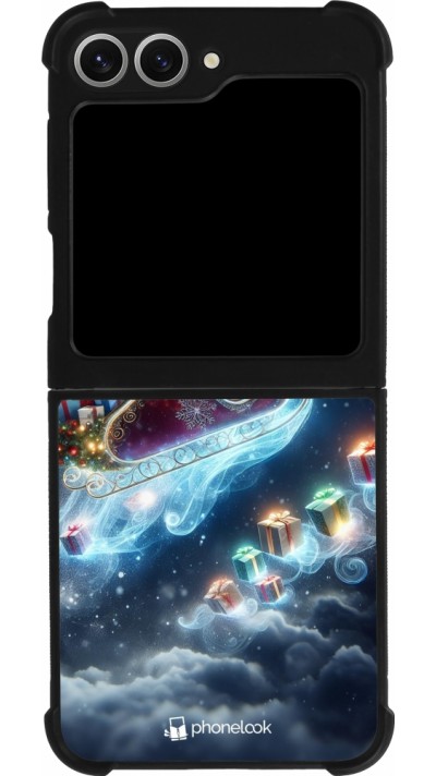 Samsung Galaxy Z Flip6 Case Hülle - Silikon schwarz Weihnachten 2023 Verzauberter Weihnachtsmann