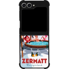 Coque Samsung Galaxy Z Flip6 - Silicone rigide noir Zermatt Mountain Jacuzzi