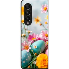 Coque Samsung Galaxy Z Fold3 5G - Easter 2026 Eggs with flowers