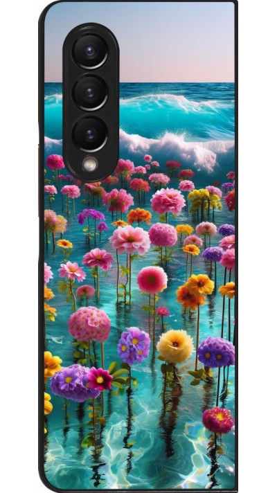 Samsung Galaxy Z Fold3 5G Case Hülle - Blumenmeer Wellen