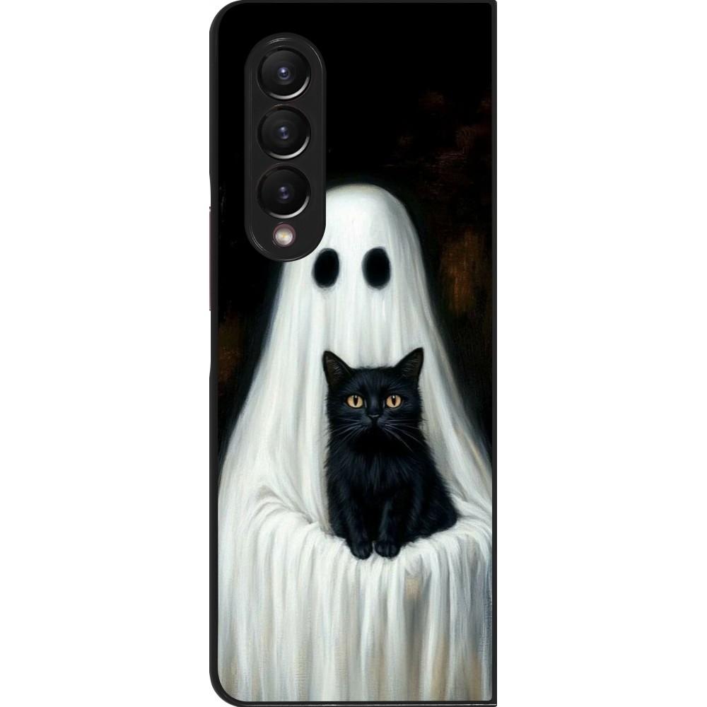 Coque Samsung Galaxy Z Fold3 5G - Halloween 2025 Ghost with black cat