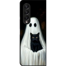 Coque Samsung Galaxy Z Fold3 5G - Halloween 2025 Ghost with black cat