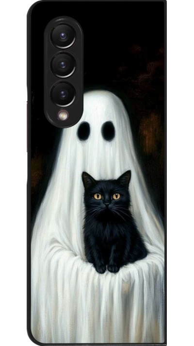 Coque Samsung Galaxy Z Fold3 5G - Halloween 2025 Ghost with black cat Coque Samsung Galaxy Z Fold3 5G - Halloween 2025 Ghost with black cat