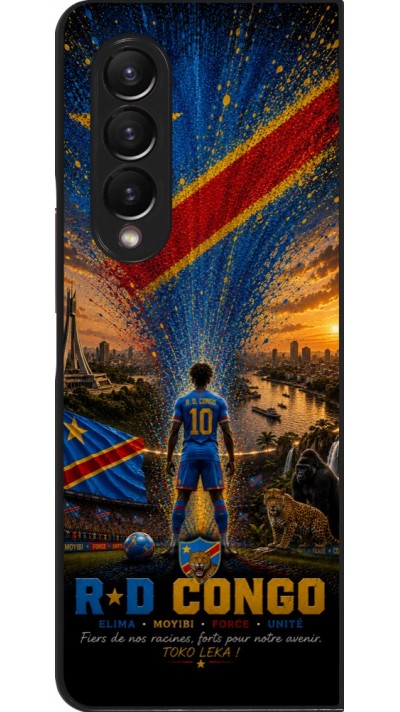 Coque Samsung Galaxy Z Fold3 5G - Football République démocratique du Congo splash 2026