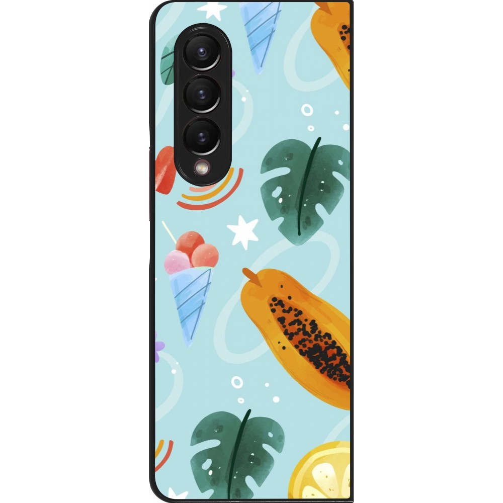 Coque Samsung Galaxy Z Fold3 5G - Summer 2025 Pattern papaya