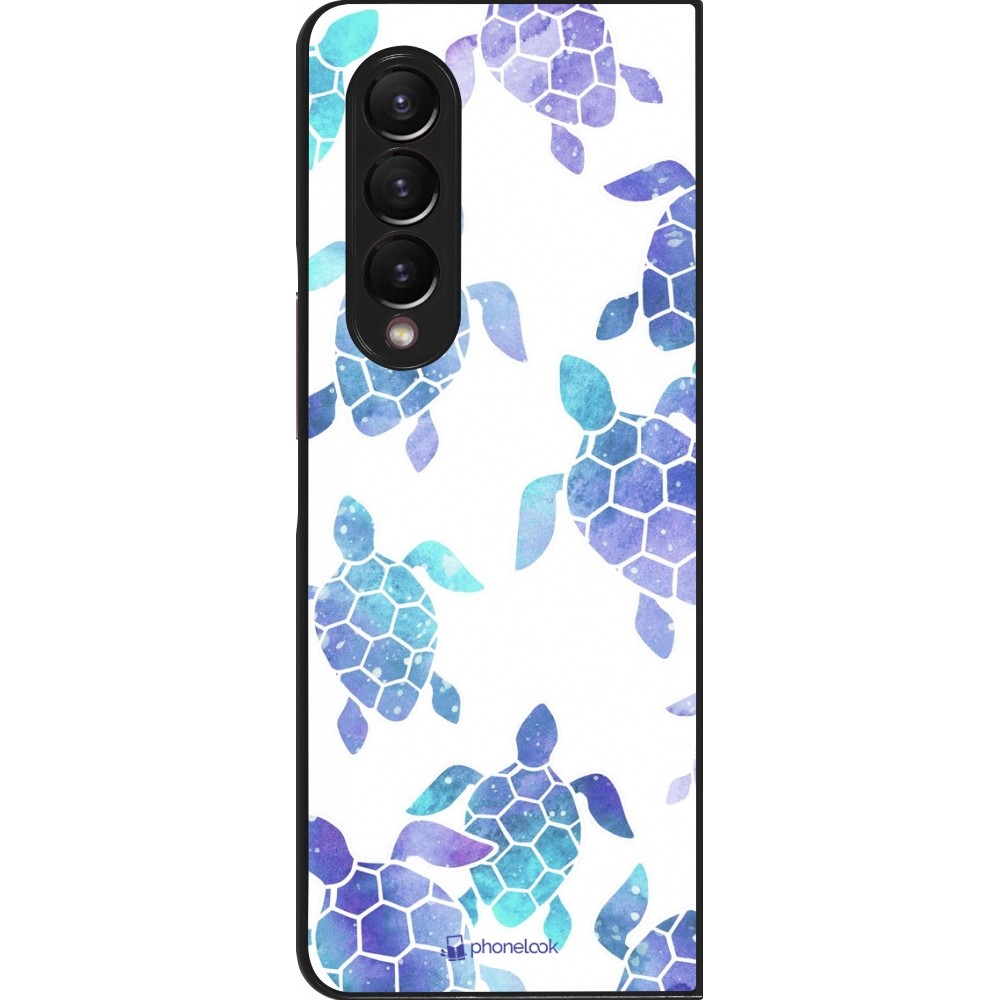 Coque Samsung Galaxy Z Fold3 5G - Turtles pattern watercolor