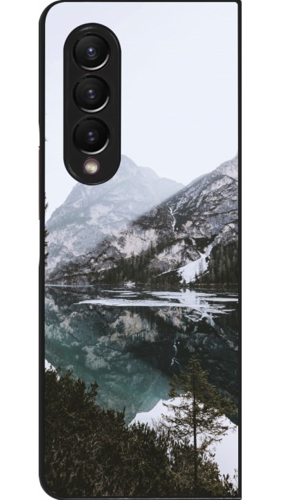 Coque Samsung Galaxy Z Fold3 5G - Winter 22 snowy mountain and lake
