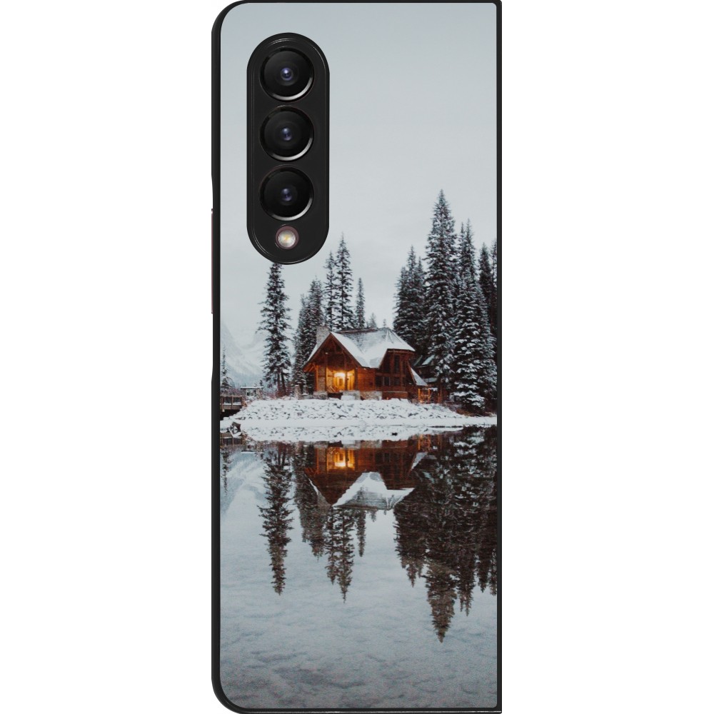 Coque Samsung Galaxy Z Fold3 5G - Winter 25 Winter house forest afternoon