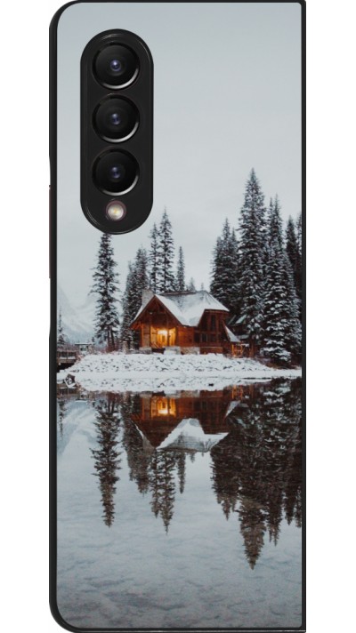 Coque Samsung Galaxy Z Fold3 5G - Winter 25 Winter house forest afternoon