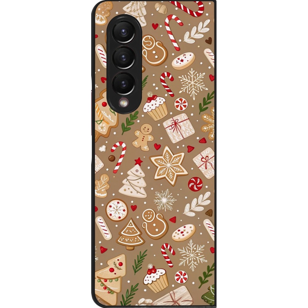 Coque Samsung Galaxy Z Fold4 - Christmas 25 Pattern Ginger Cookie