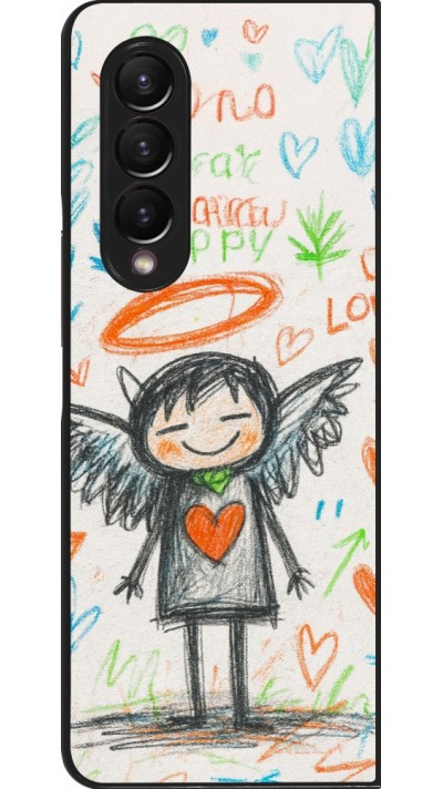Samsung Galaxy Z Fold4 Case Hülle - Little Angel Sketch Love
