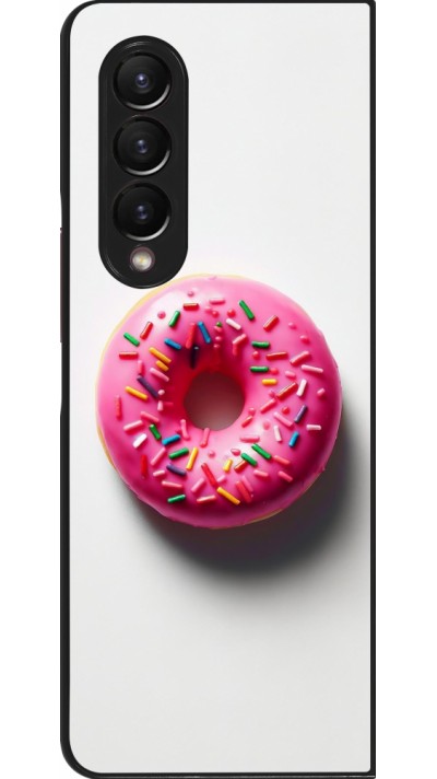 Coque Samsung Galaxy Z Fold4 - Weißer Hintergrund, pinker Donut