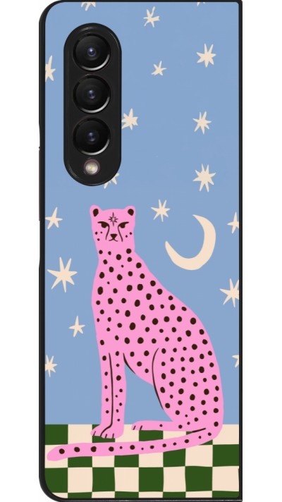 Coque Samsung Galaxy Z Fold4 - Pink leopard with stars 2026