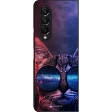 Coque Samsung Galaxy Z Fold4 - Red Blue Cat Glasses