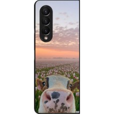Coque Samsung Galaxy Z Fold4 - Cow with tulips Spring 2026
