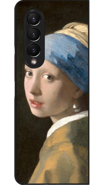 Coque Samsung Galaxy Z Fold4 - Tableau art - La Jeune fille à la perle - Johannes Vermeer