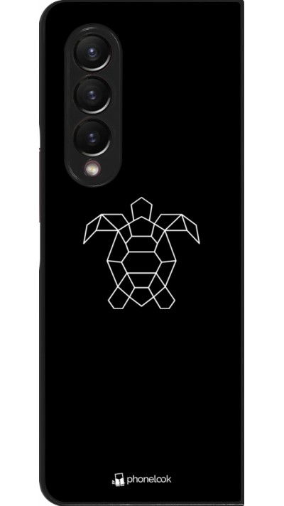 Coque Samsung Galaxy Z Fold4 - Turtles lines on black