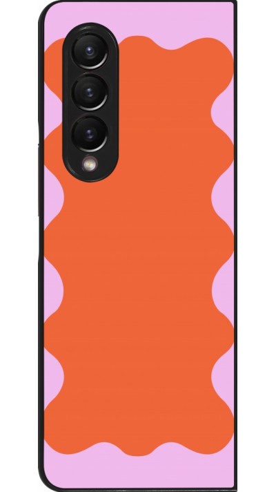 Coque Samsung Galaxy Z Fold4 - Wavy Rectangle Orange Pink