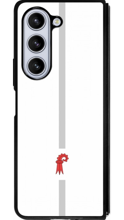 Coque Samsung Galaxy Z Fold5 - Silicone rigide noir Canton BL blanc