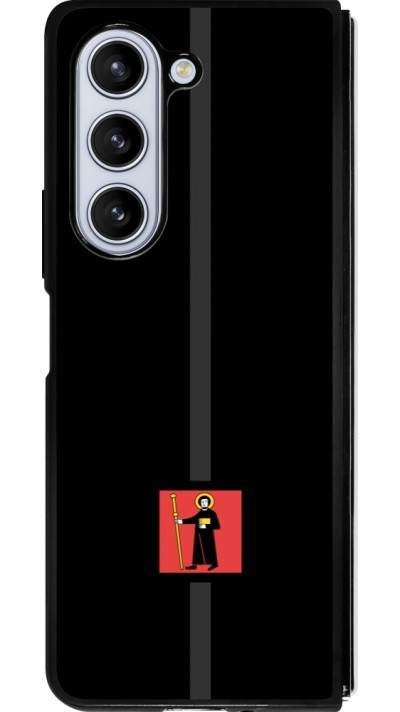 Coque Samsung Galaxy Z Fold5 - Silicone rigide noir Canton GL noir