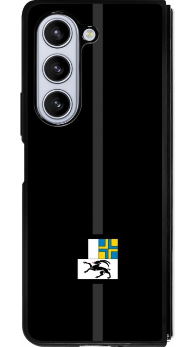 Coque Samsung Galaxy Z Fold5 - Silicone rigide noir Canton GR noir