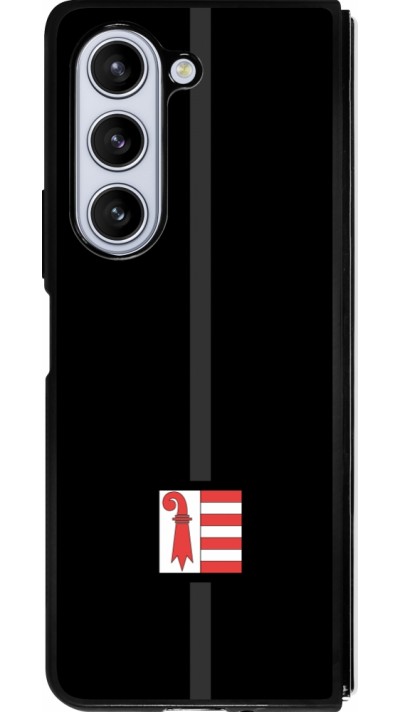 Coque Samsung Galaxy Z Fold5 - Silicone rigide noir Canton JU noir