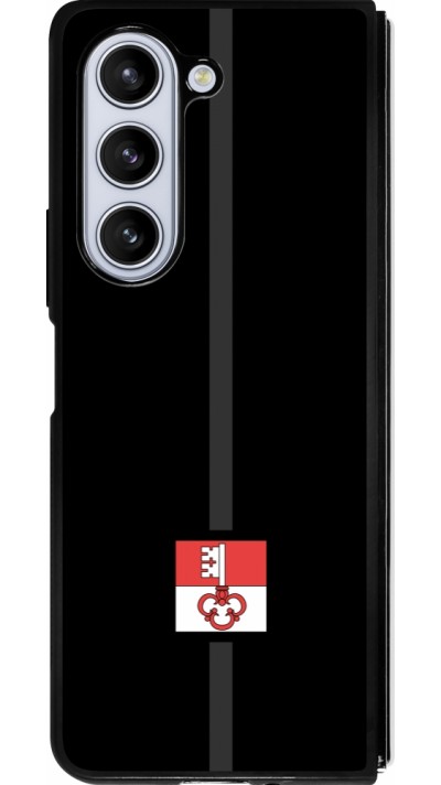 Coque Samsung Galaxy Z Fold5 - Silicone rigide noir Canton OW noir