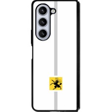 Coque Samsung Galaxy Z Fold5 - Silicone rigide noir Canton SH blanc