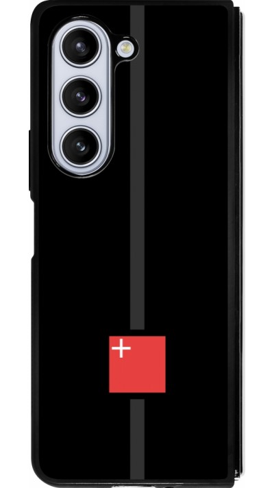 Coque Samsung Galaxy Z Fold5 - Silicone rigide noir Canton SZ noir