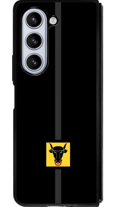 Coque Samsung Galaxy Z Fold5 - Silicone rigide noir Canton UR noir