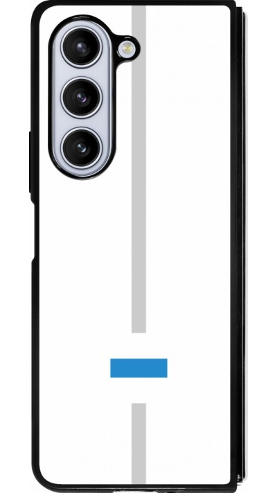 Coque Samsung Galaxy Z Fold5 - Silicone rigide noir Canton ZG blanc