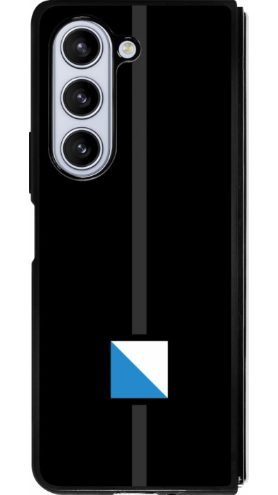 Coque Samsung Galaxy Z Fold5 - Silicone rigide noir Canton ZH noir