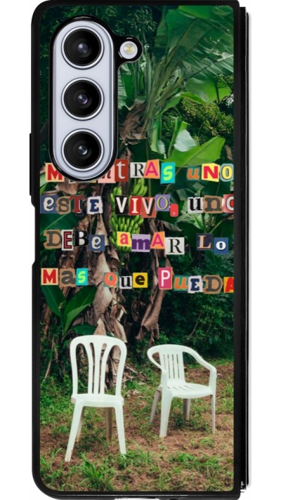 Samsung Galaxy Z Fold5 Case Hülle - Silikon schwarz Chairs DTMF