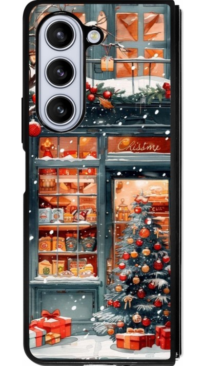 Coque Samsung Galaxy Z Fold5 - Silicone rigide noir Christmas 25 Xmas Shop